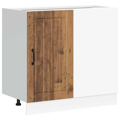 vidaXL Meuble bas de cuisine Lucca aspect bois recyclé Bois d'ingénierie