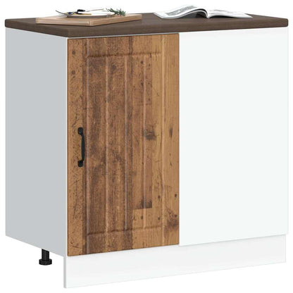 vidaXL Meuble bas de cuisine Lucca aspect bois recyclé Bois d'ingénierie