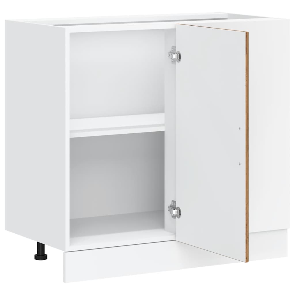 vidaXL Meuble bas de cuisine Lucca aspect bois recyclé Bois d'ingénierie