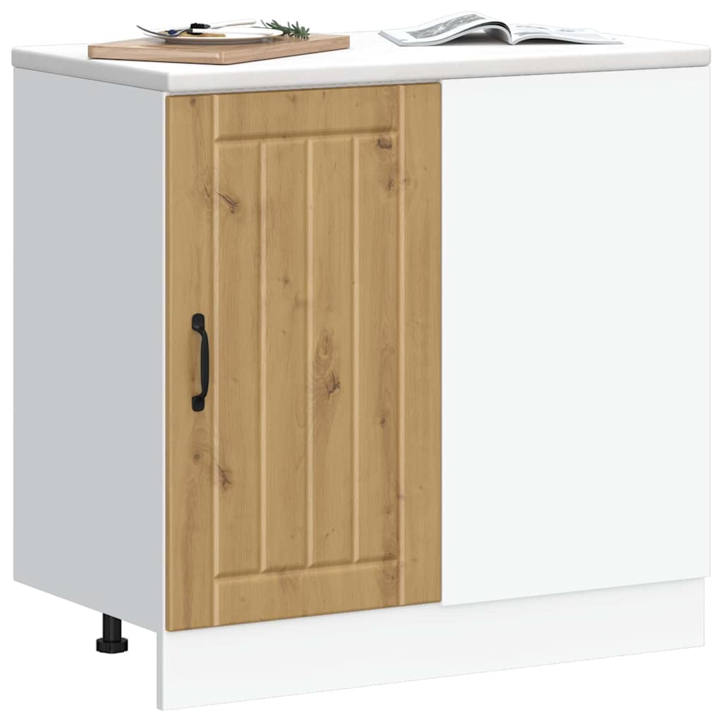 vidaXL Küchenunterschrank Lucca Artisan-Eiche Holzwerkstoff