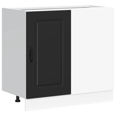 vidaXL Meuble bas de cuisine « Kalmar » Noir Bois d'ingénierie