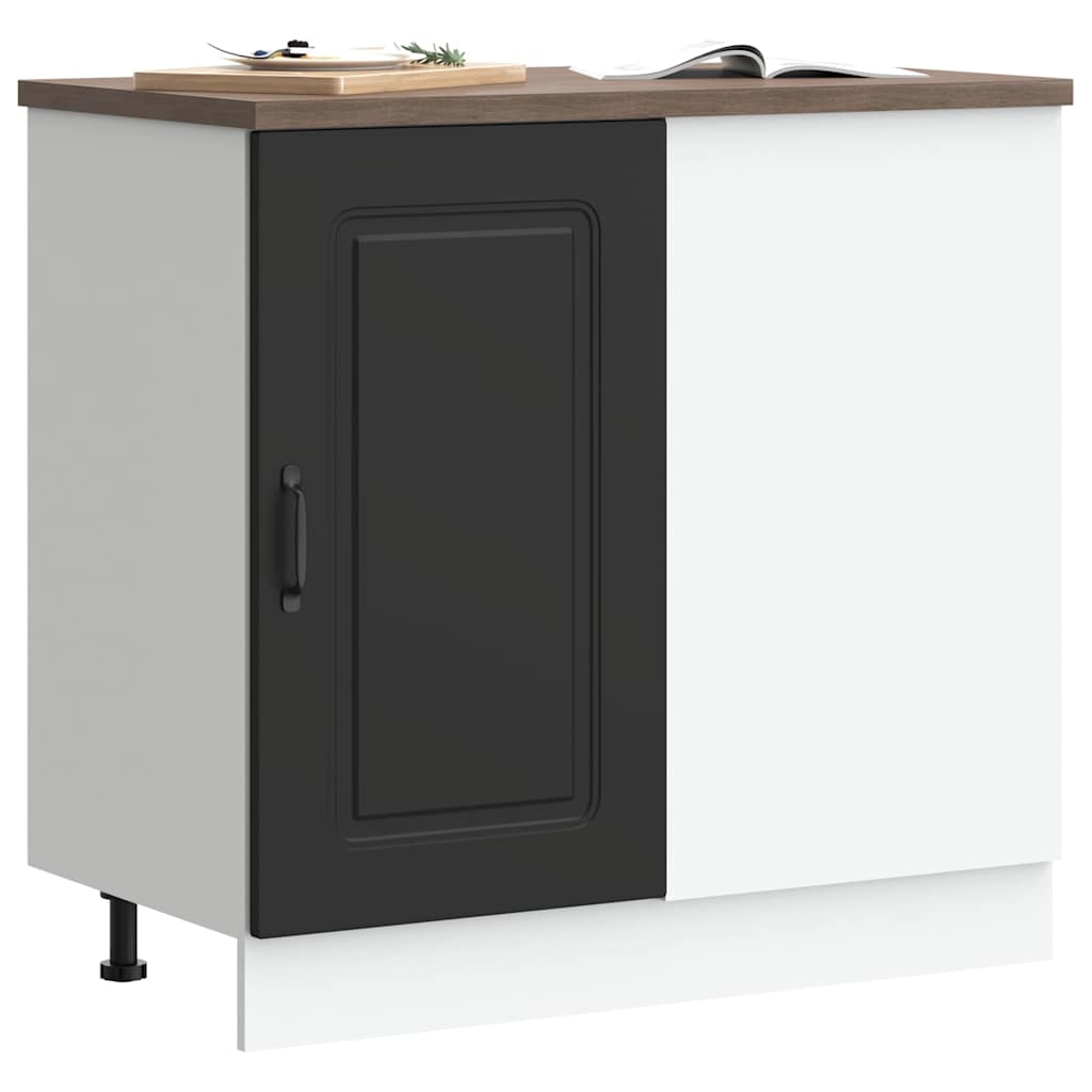 vidaXL Meuble bas de cuisine « Kalmar » Noir Bois d'ingénierie