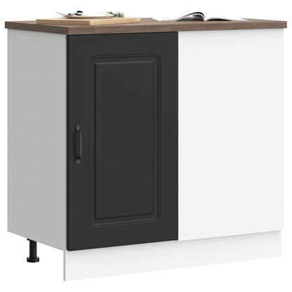vidaXL Meuble bas de cuisine « Kalmar » Noir Bois d'ingénierie