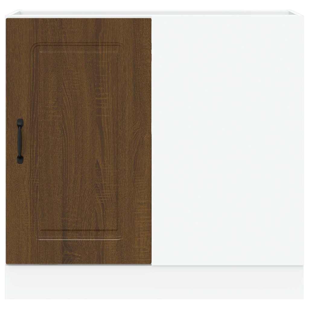 vidaXL Meuble bas de cuisine Kalmar Marron Aspect chêne Bois d'ingénierie