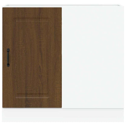 vidaXL Meuble bas de cuisine Kalmar Marron Aspect chêne Bois d'ingénierie