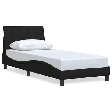 vidaXL Bettgestell ohne Matratze "Hanko" Schwarz 80x200 cm Stoff