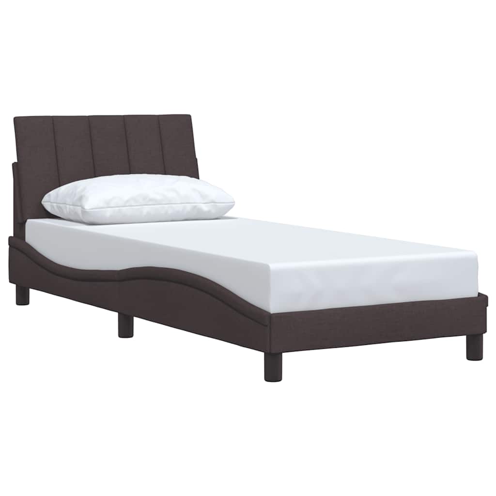 vidaXL Bettgestell ohne Matratze "Hanko" Dunkelbraun 80x200 cm Stoff