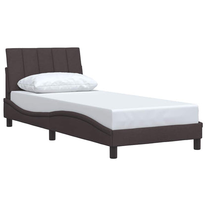 vidaXL Bettgestell ohne Matratze "Hanko" Dunkelbraun 80x200 cm Stoff