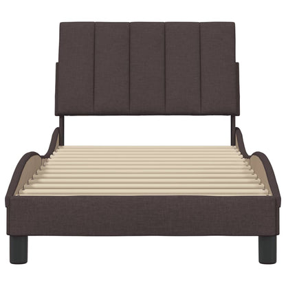 vidaXL Bettgestell ohne Matratze "Hanko" Dunkelbraun 80x200 cm Stoff