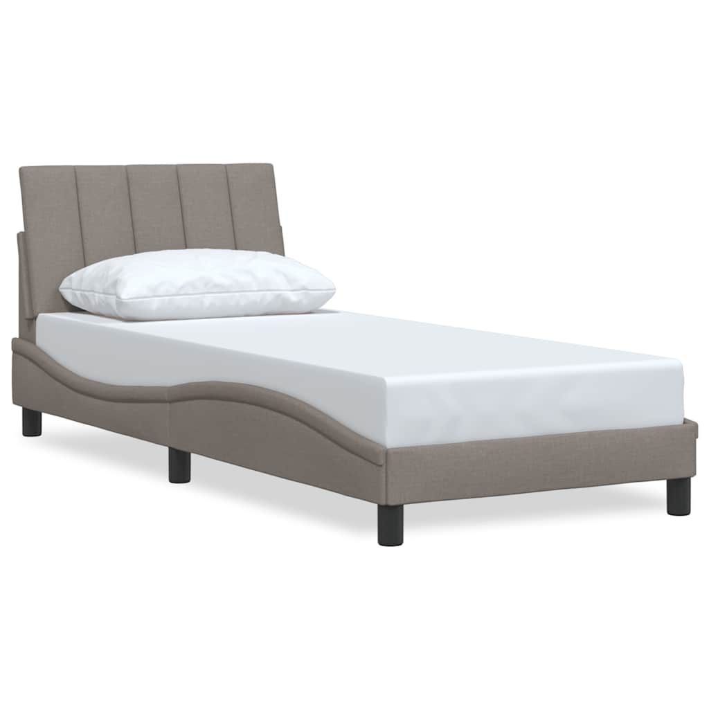 vidaXL Bettgestell ohne Matratze "Hanko" Taupe 80x200 cm Stoff