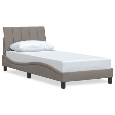 vidaXL Bettgestell ohne Matratze "Hanko" Taupe 80x200 cm Stoff