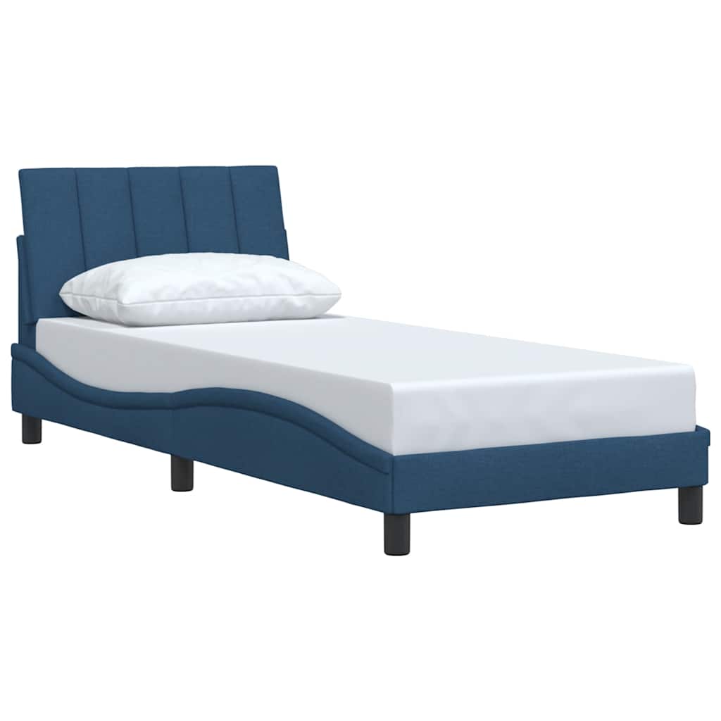 vidaXL Bettgestell ohne Matratze "Hanko" Blau 80x200 cm Stoff