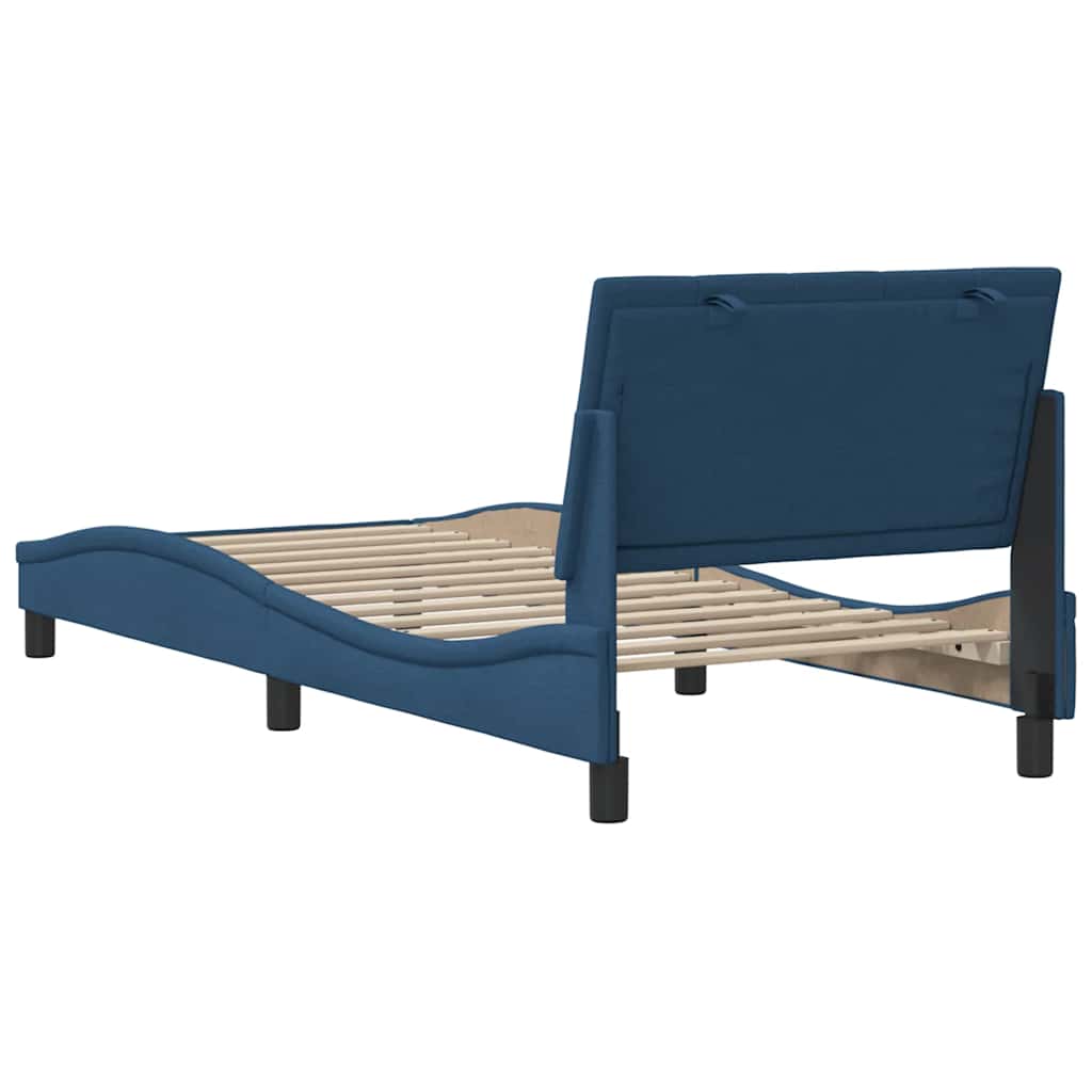 vidaXL Bettgestell ohne Matratze "Hanko" Blau 80x200 cm Stoff