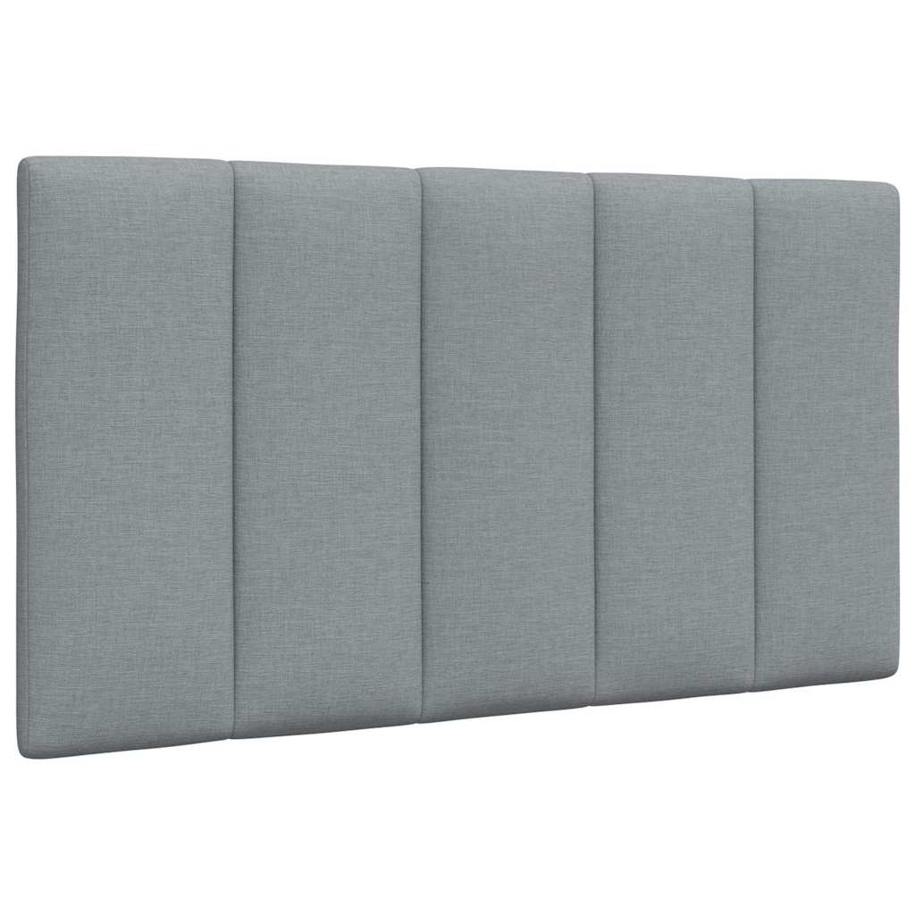 vidaXL Bettgestell ohne Matratze "Hanko" Hellgrau 90x190 cm Stoff