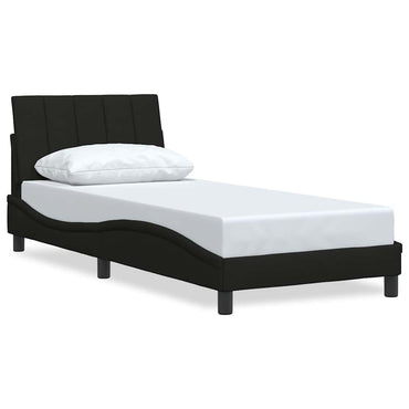 vidaXL Bettgestell ohne Matratze "Hanko" Schwarz 90x190 cm Stoff