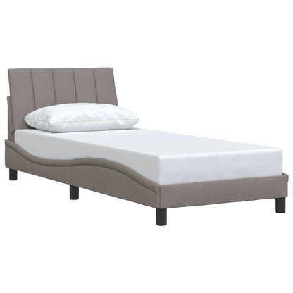 vidaXL Bettgestell ohne Matratze "Hanko" Taupe 90x190 cm Stoff