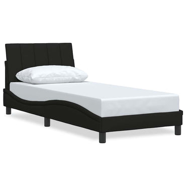 vidaXL Bettgestell ohne Matratze "Hanko" Schwarz 90x200 cm Stoff