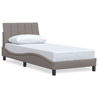 vidaXL Bettgestell ohne Matratze "Hanko" Taupe 90x200 cm Stoff