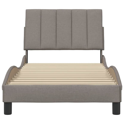 vidaXL Bettgestell ohne Matratze "Hanko" Taupe 90x200 cm Stoff