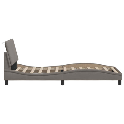 vidaXL Bettgestell ohne Matratze "Hanko" Taupe 90x200 cm Stoff