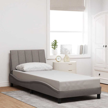 vidaXL Bettgestell ohne Matratze "Hanko" Taupe 90x200 cm Stoff