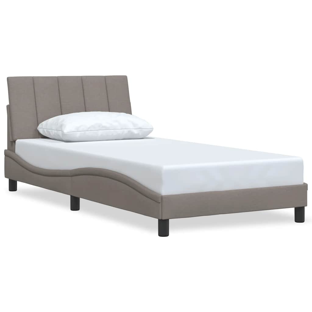 vidaXL Bettgestell ohne Matratze "Hanko" Taupe 100x200 cm Stoff
