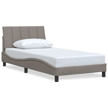 vidaXL Bettgestell ohne Matratze "Hanko" Taupe 100x200 cm Stoff