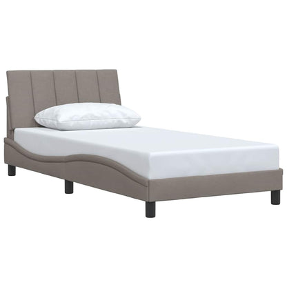 vidaXL Bettgestell ohne Matratze "Hanko" Taupe 100x200 cm Stoff
