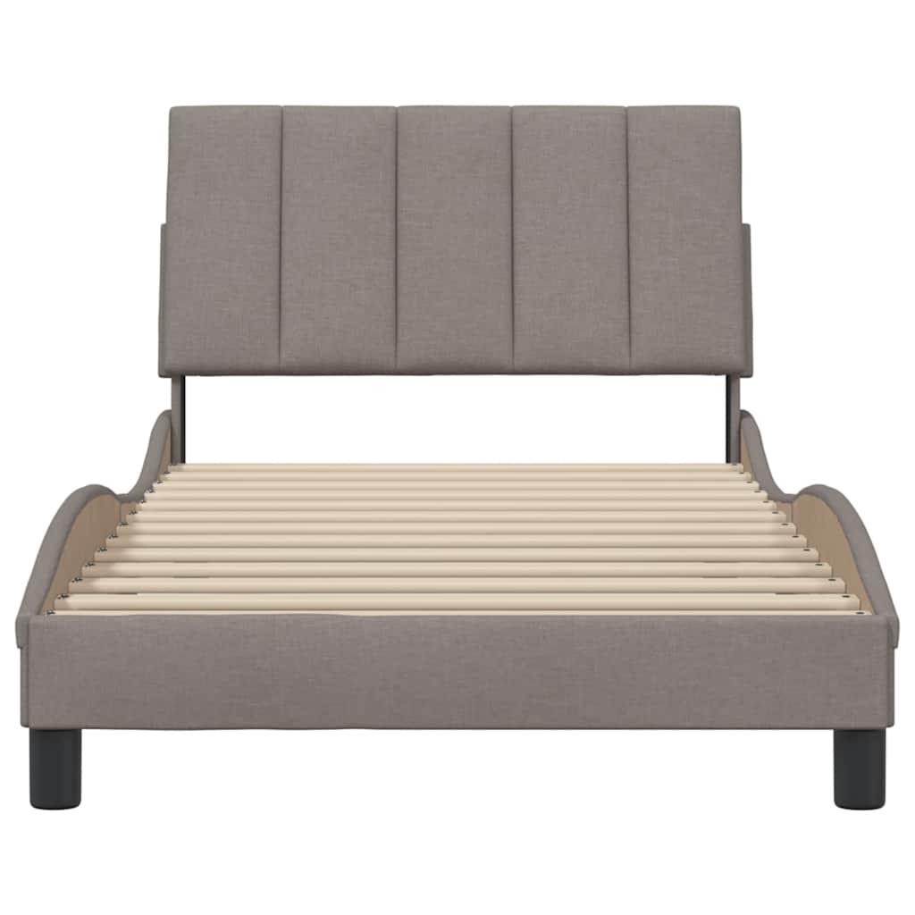 vidaXL Bettgestell ohne Matratze "Hanko" Taupe 100x200 cm Stoff