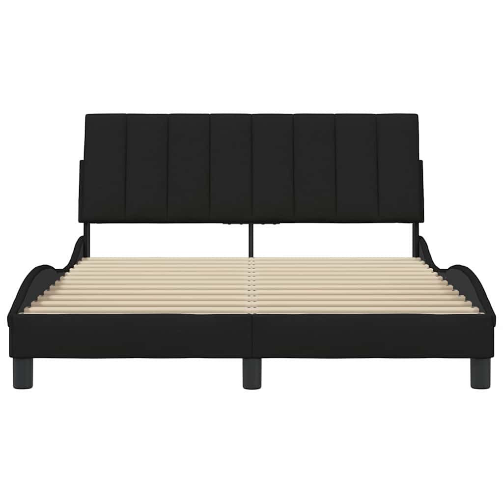 vidaXL Bettgestell ohne Matratze "Hanko" Schwarz 120x200 cm Stoff