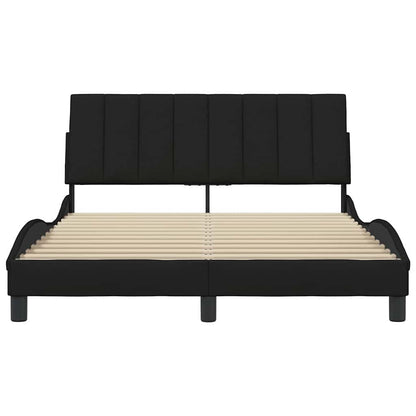 vidaXL Bettgestell ohne Matratze "Hanko" Schwarz 120x200 cm Stoff
