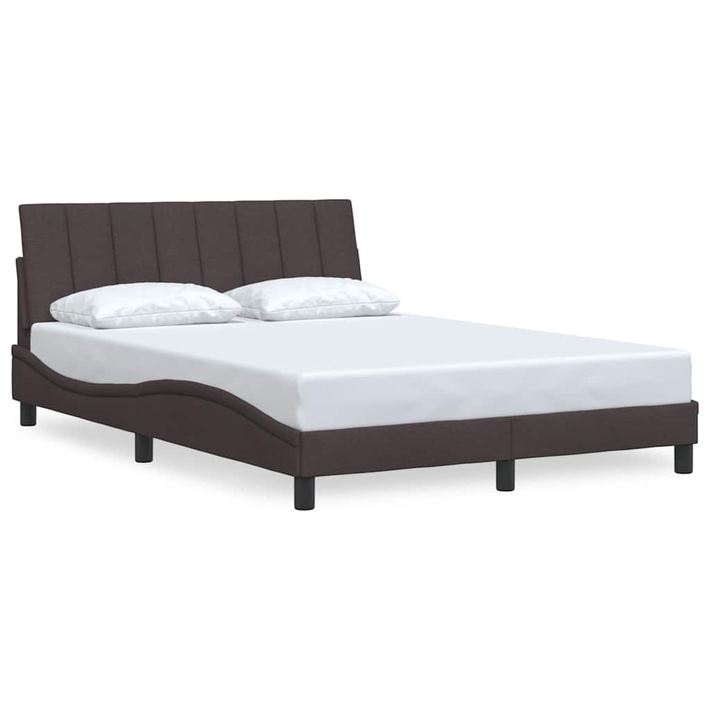 vidaXL Bettgestell ohne Matratze "Hanko" Dunkelbraun 120x200 cm Stoff