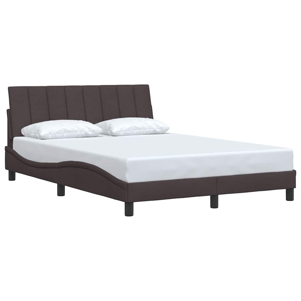 vidaXL Bettgestell ohne Matratze "Hanko" Dunkelbraun 120x200 cm Stoff
