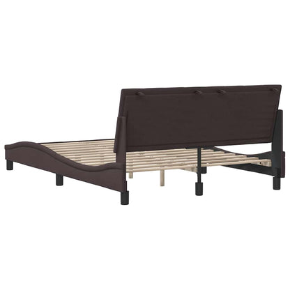 vidaXL Bettgestell ohne Matratze "Hanko" Dunkelbraun 120x200 cm Stoff