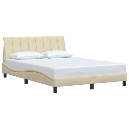 vidaXL Bettgestell ohne Matratze "Hanko" Creme 120x200 cm Stoff