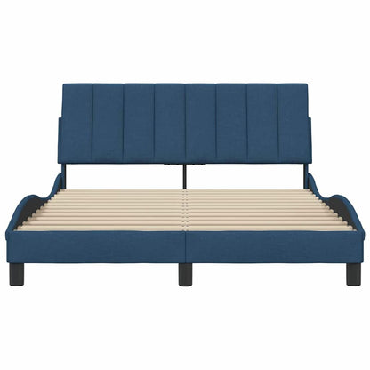 vidaXL Bettgestell ohne Matratze "Hanko" Blau 120x200 cm Stoff