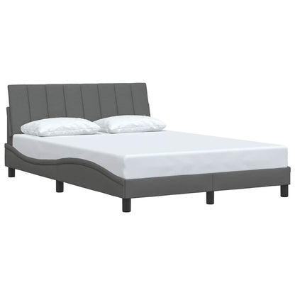 vidaXL Bettgestell ohne Matratze "Hanko" Dunkelgrau 140x190 cm Stoff