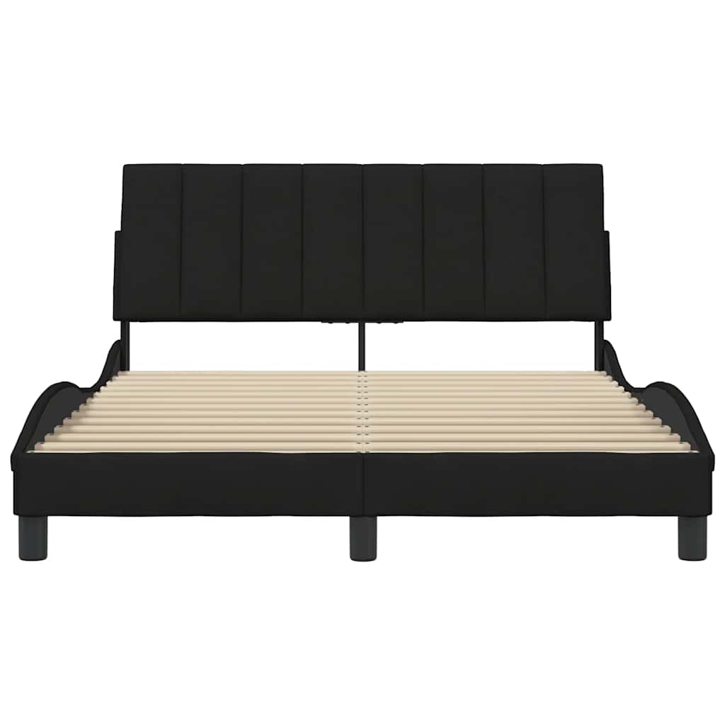 vidaXL Bettgestell ohne Matratze "Hanko" Schwarz 140x190 cm Stoff