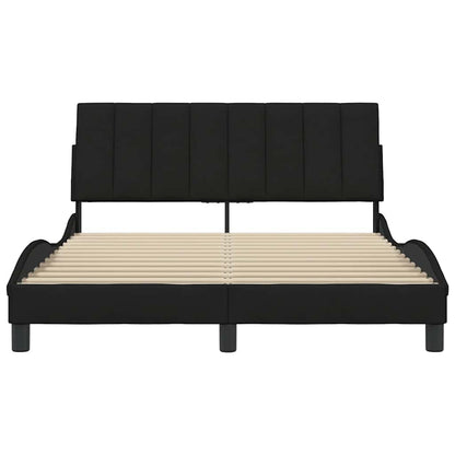 vidaXL Bettgestell ohne Matratze "Hanko" Schwarz 140x190 cm Stoff