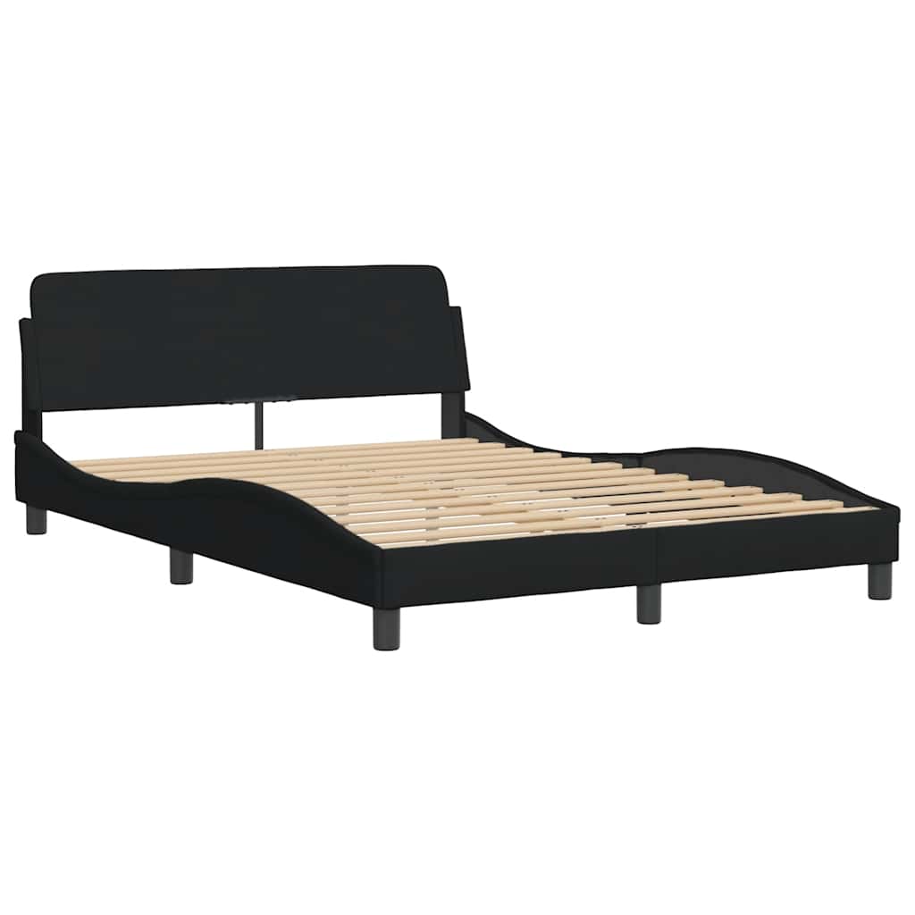 vidaXL Bettgestell ohne Matratze "Hanko" Schwarz 140x190 cm Stoff