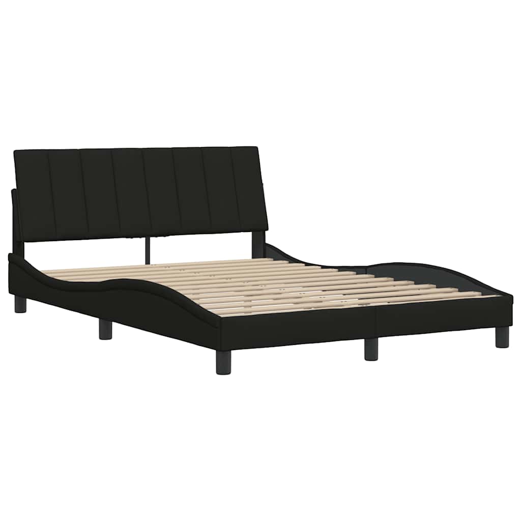 vidaXL Bettgestell ohne Matratze "Hanko" Schwarz 140x190 cm Stoff