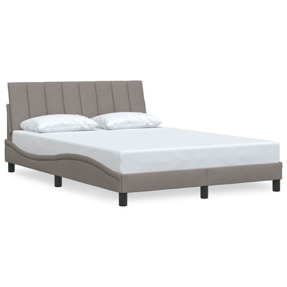 vidaXL Bettgestell ohne Matratze "Hanko" Taupe 140x190 cm Stoff