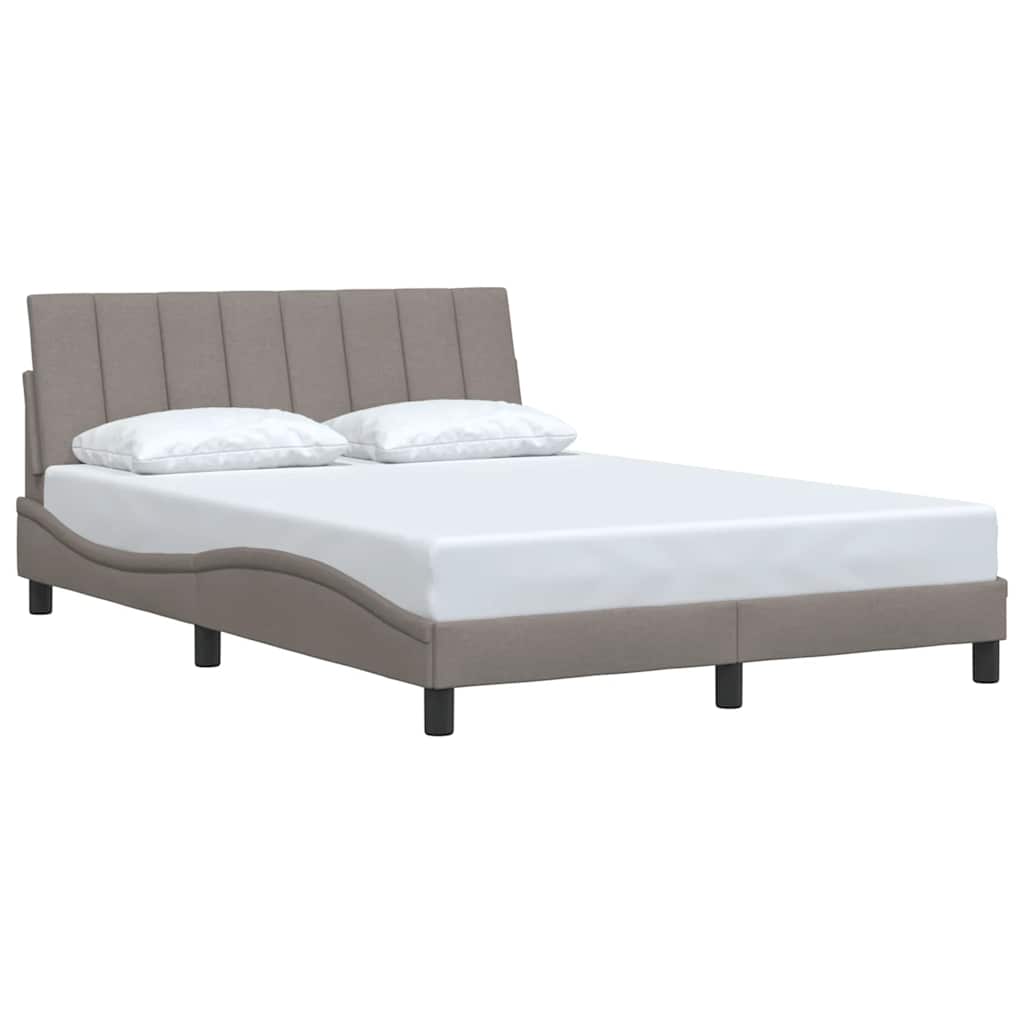 vidaXL Bettgestell ohne Matratze "Hanko" Taupe 140x190 cm Stoff