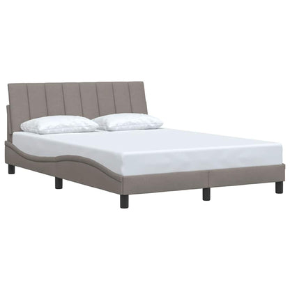 vidaXL Bettgestell ohne Matratze "Hanko" Taupe 140x190 cm Stoff