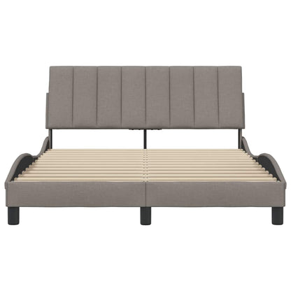 vidaXL Bettgestell ohne Matratze "Hanko" Taupe 140x190 cm Stoff