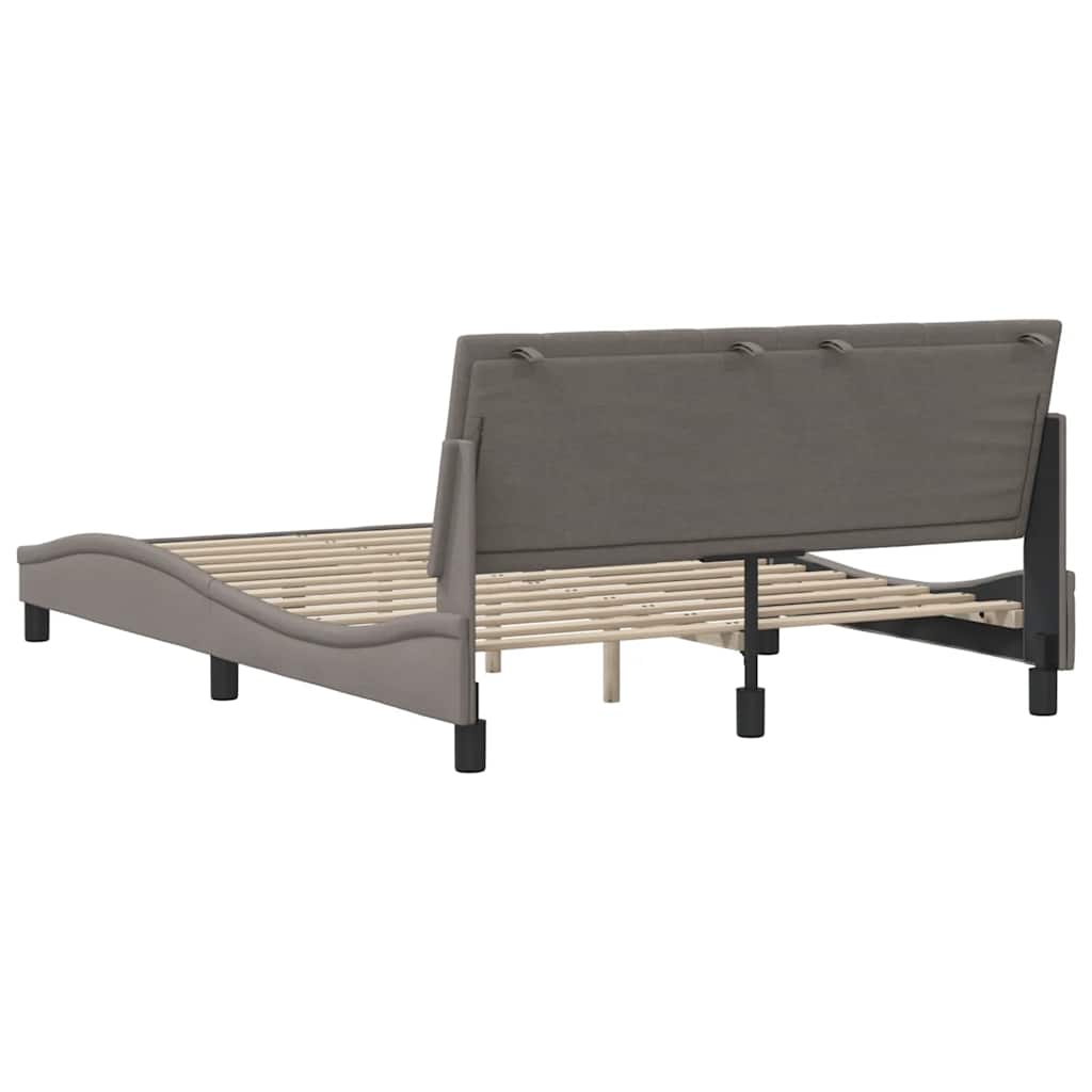 vidaXL Bettgestell ohne Matratze "Hanko" Taupe 140x190 cm Stoff
