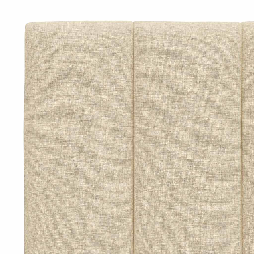 vidaXL Bettgestell ohne Matratze "Hanko" Creme 140x190 cm Stoff