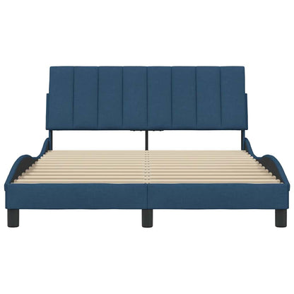 vidaXL Bettgestell ohne Matratze "Hanko" Blau 140x190 cm Stoff