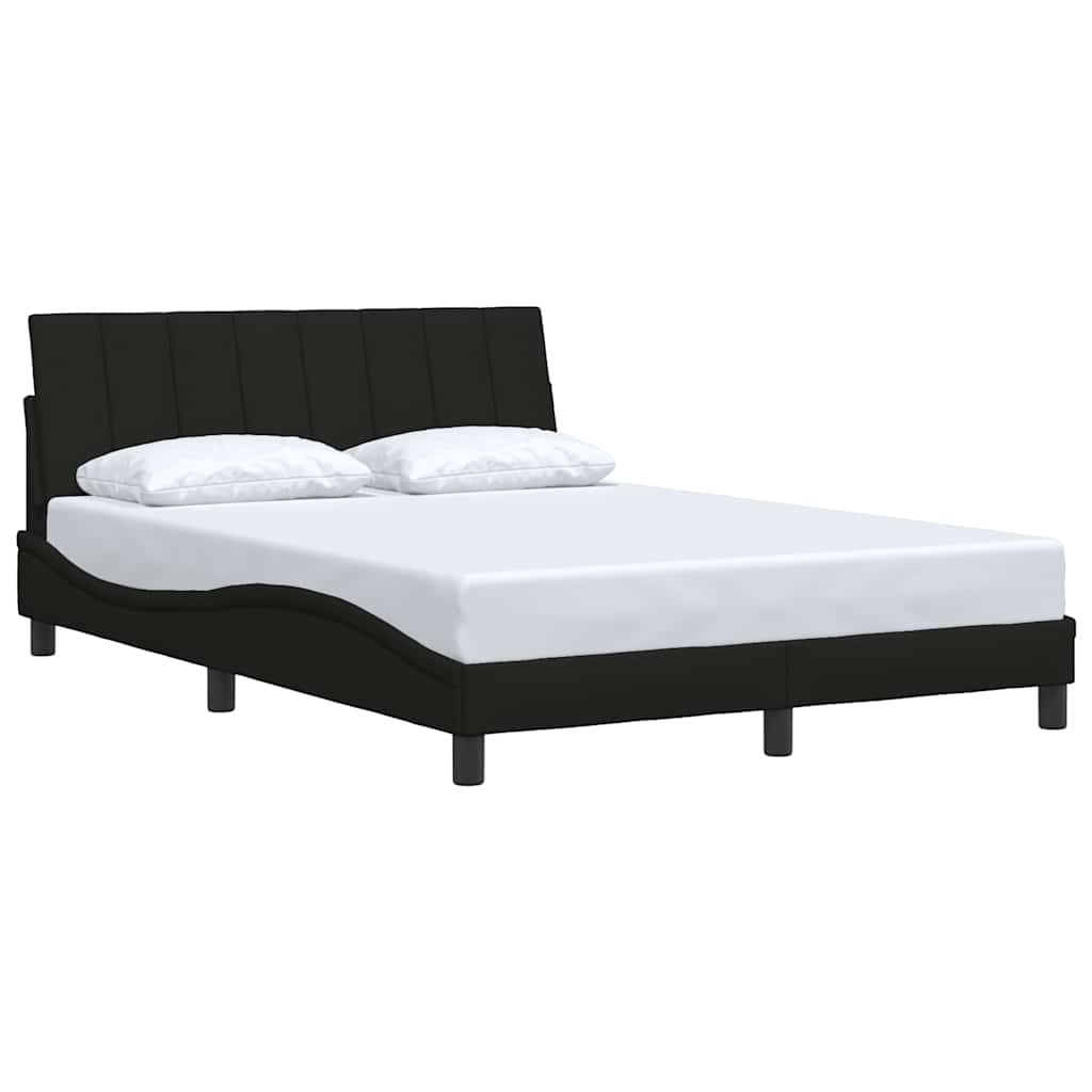 vidaXL Bettgestell ohne Matratze "Hanko" Schwarz 140x200 cm Stoff