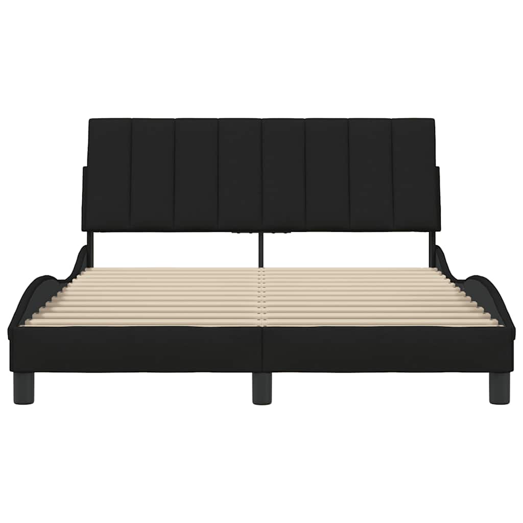 vidaXL Bettgestell ohne Matratze "Hanko" Schwarz 140x200 cm Stoff